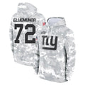 Davalo NY.Giants #72 Jermaine Eluemunor Player Arctic Camo Salute to Service Pullover Hoodies Limited Game Stitched Jerseys