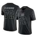 Davalo NY.Giants #72 Jermaine Eluemunor Player Black Limited Reflective Home Game Stitched Jerseys
