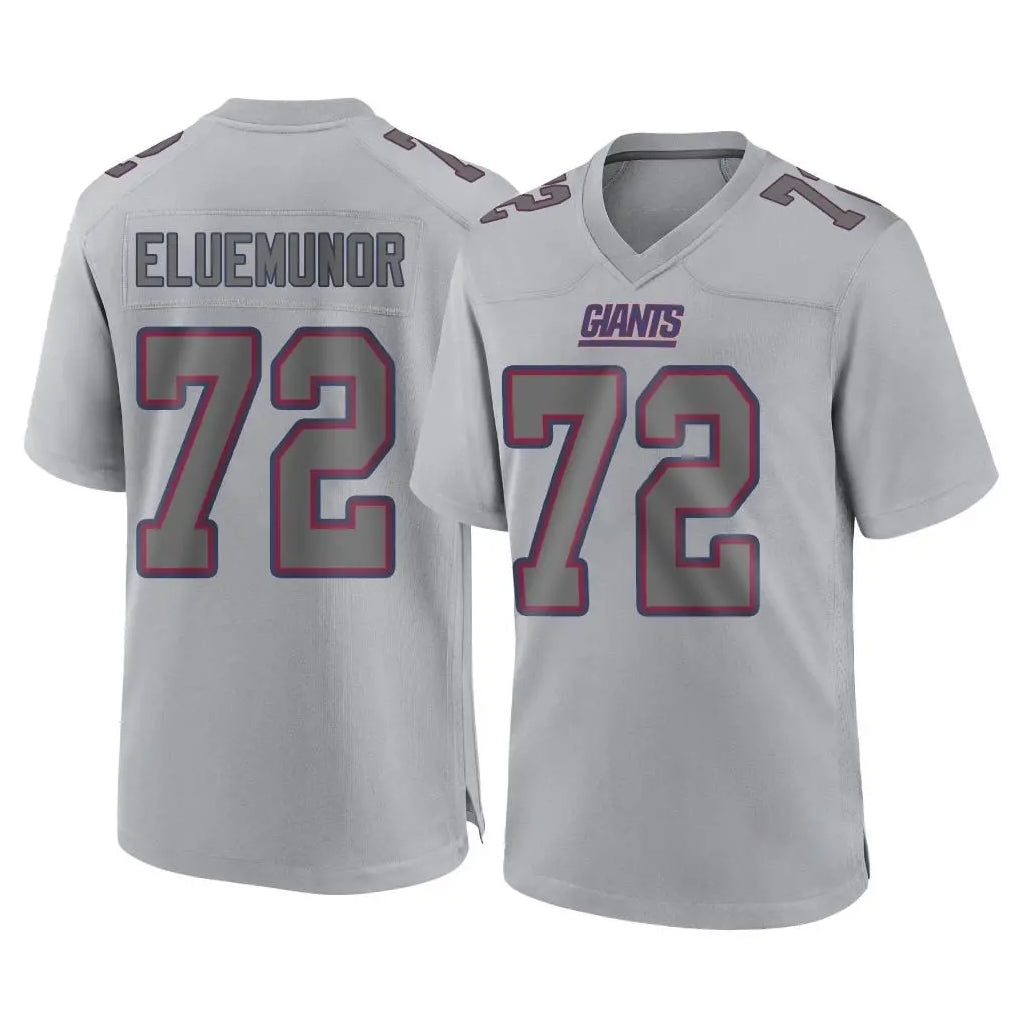 Davalo NY.Giants #72 Jermaine Eluemunor Player Gray Atmosphere Fashion Limited Game Stitched Jerseys