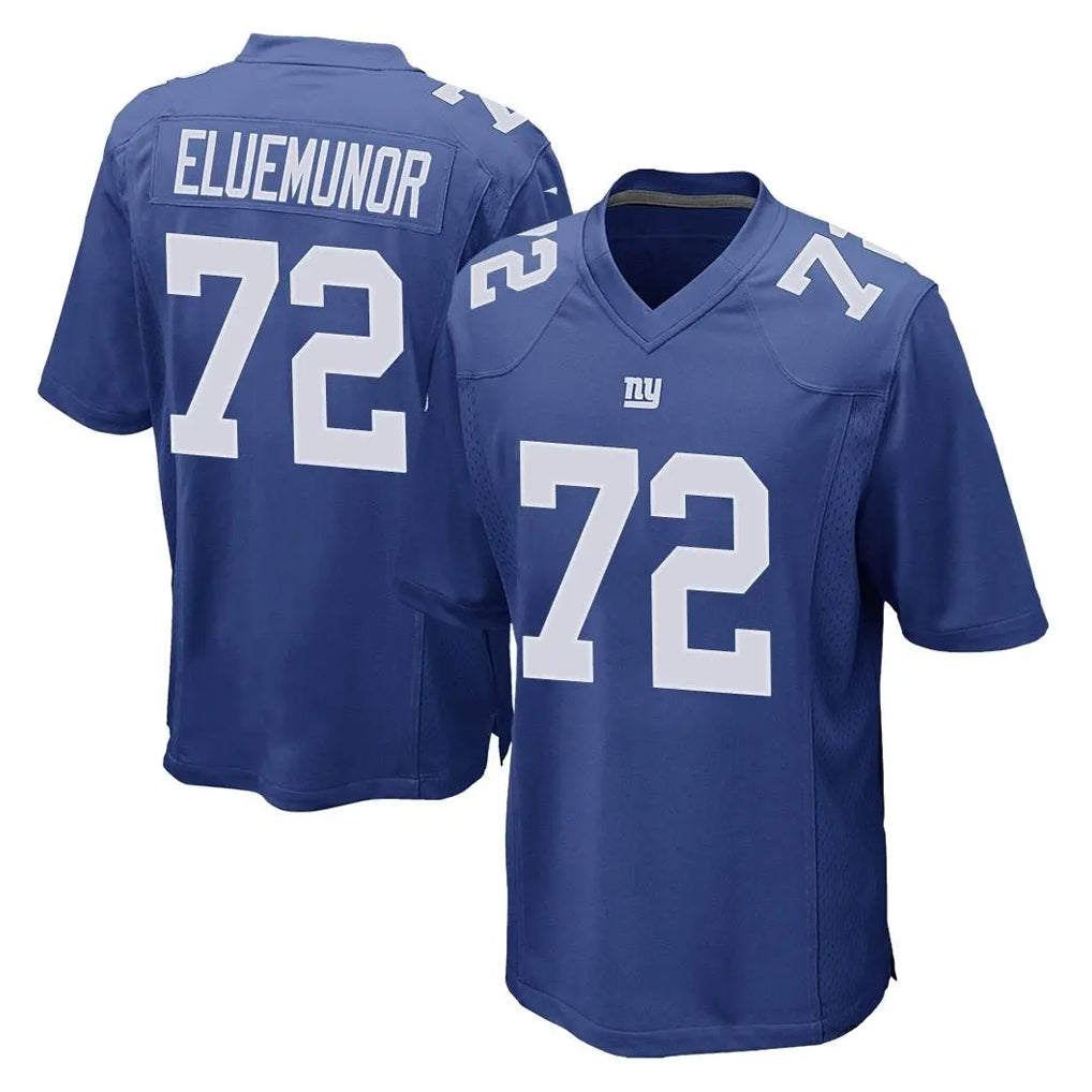 Davalo NY.Giants #72 Jermaine Eluemunor Player Royal Home Game Stitched Jerseys