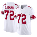 Davalo NY.Giants #72 Jermaine Eluemunor Player White Limited Vapor F.U.S.E. Home Game Stitched Jerseys