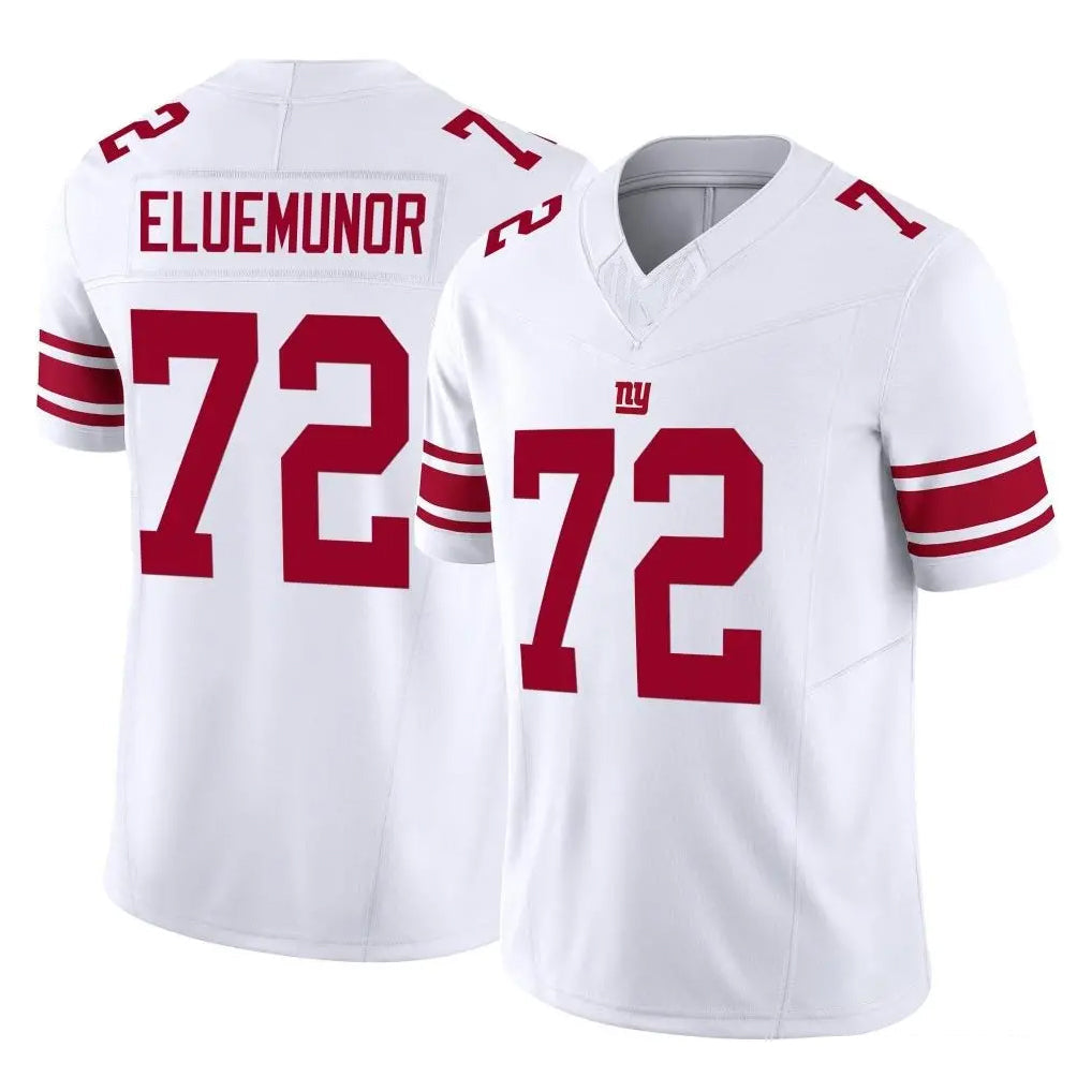 Davalo NY.Giants #72 Jermaine Eluemunor Player White Limited Vapor F.U.S.E. Home Game Stitched Jerseys