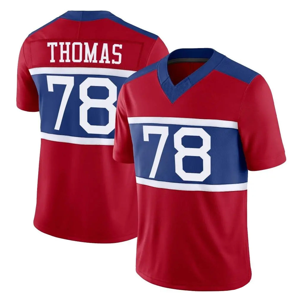 Davalo NY.Giants #78 Andrew Thomas Player Red Century Vapor F.U.S.E. Home Game Stitched Jerseys