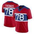 Davalo NY.Giants #78 Andrew Thomas Player Red Century Vapor F.U.S.E. Home Game Stitched Jerseys