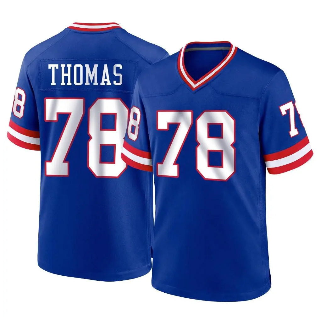 Davalo NY.Giants #78 Andrew Thomas Player Royal Classic Home Game Stitched Jerseys