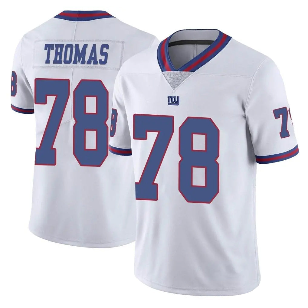 Davalo NY.Giants #78 Andrew Thomas Player White Color Rush Home Game Stitched Jerseys