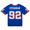 Davalo NY.Giants #92 Michael Strahan Mitchell & Ness Royal Big & Tall 1993 Retired Player Replica Stitched Puhic Jersey