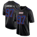 Davalo NY.Giants #97 Dexter Lawrence II Player Black Carbon Fashion Stitched Jerseys