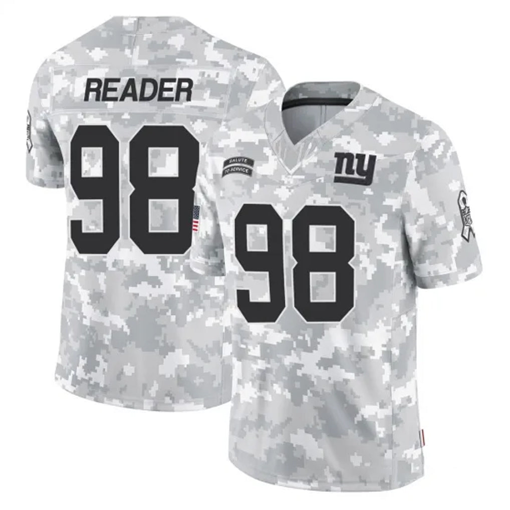 Davalo NY.Giants #98 DJ Reader Player Arctic Camo Salute To Service Limited Game Stitched Jerseys