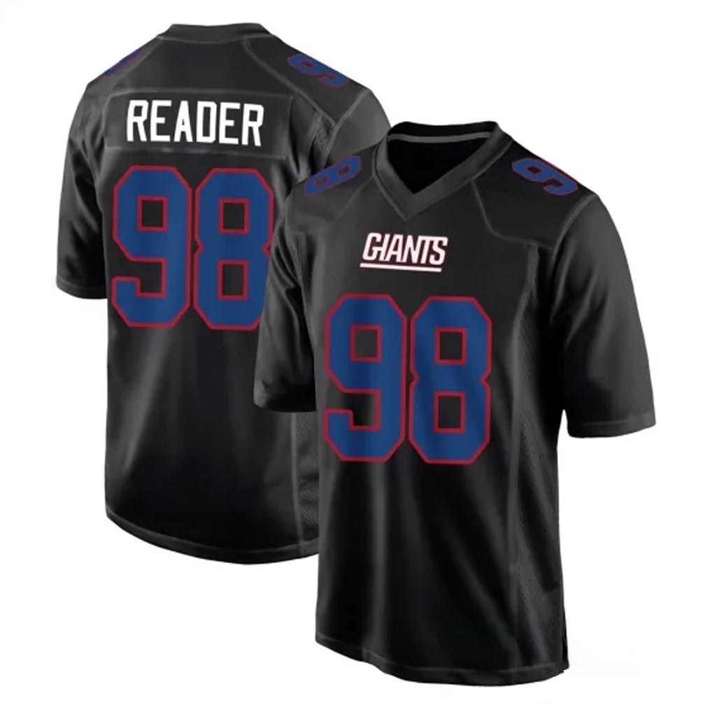 Davalo NY.Giants #98 DJ Reader Player Carbon Fashion Limited Home Game Stitched Jerseys