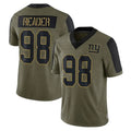 Davalo NY.Giants #98 DJ Reader Player Olive Salute To Service Limited Game Stitched Jerseys