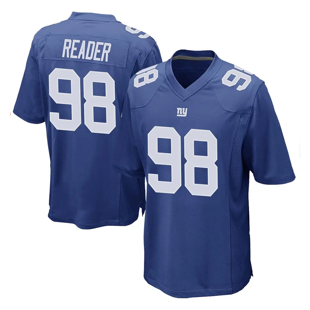 Davalo NY.Giants #98 DJ Reader Player Royal Home Game Stitched Jerseys