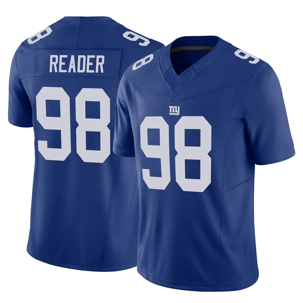 Davalo NY.Giants #98 DJ Reader Player Royal Limited Vapor F.U.S.E. Home Game Stitched Jerseys