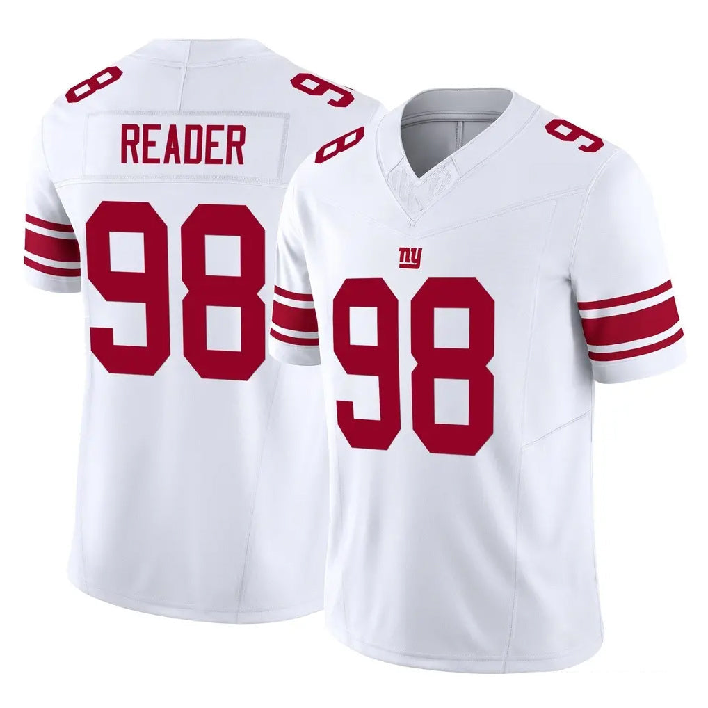 Davalo NY.Giants #98 DJ Reader Player White Limited Vapor F.U.S.E. Home Game Stitched Jerseys