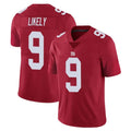 Davalo NY.Giants #9 Lsaiah Likely Player Red Limited Vapor Untouchable Home Game Stitched Jerseys