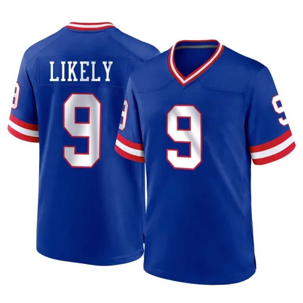 Davalo NY.Giants #9 Lsaiah Likely Player Royal Classic Home Game Stitched Jerseys