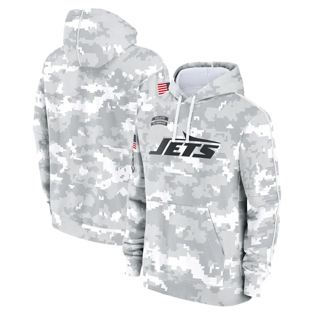 Davalo NY.Jets Arctic Camo Salute to Service Pullover Hoodies Limited Game Blank Player Stitched Jerseys