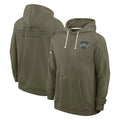 Davalo NY.Jets Olive Salute to Service Pullover Hoodies Limited Blank Player Stitched Jerseys