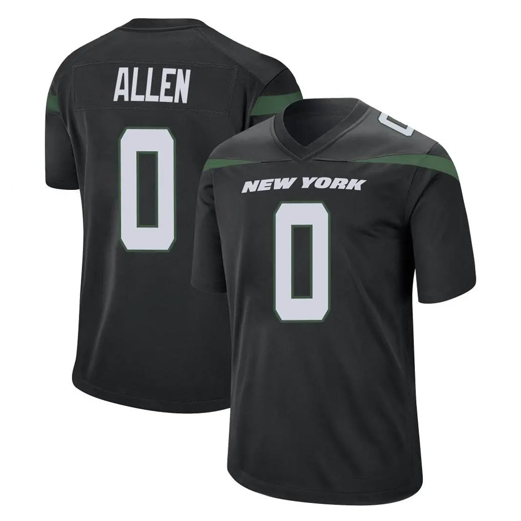 Davalo NY.Jets #0 Braelon Allen Player Stealth Black Home Game Stitched Jerseys