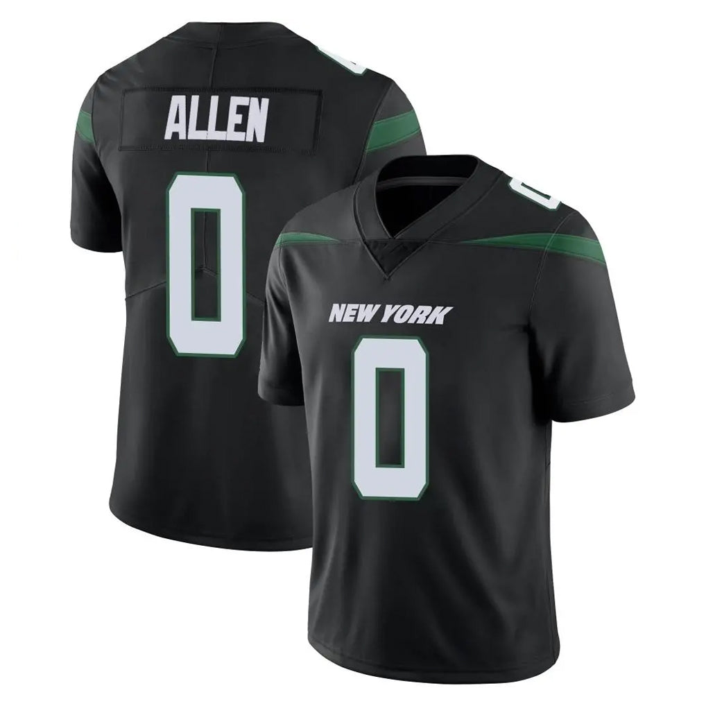 Davalo NY.Jets #0 Braelon Allen Player Stealth Black Limited Vapor Home Game Stitched Jerseys