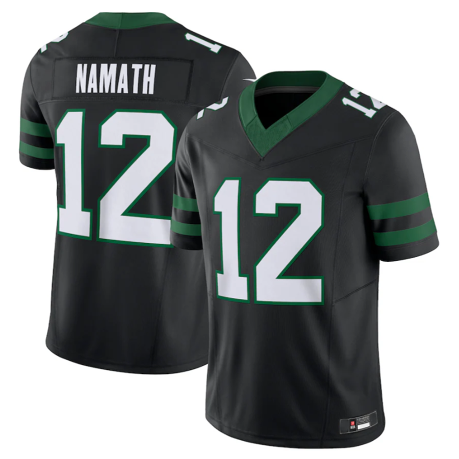 Davalo NY.Jets #12 Joe Namath Legacy Black Vapor F.U.S.E. Limited Jersey Stitched American Stitched Jerseys