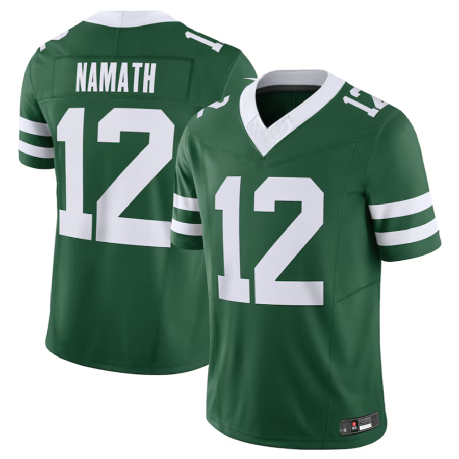 Davalo NY.Jets #12 Joe Namath Legacy Green Vapor F.U.S.E. Limited Jersey Stitched American Stitched Jerseys