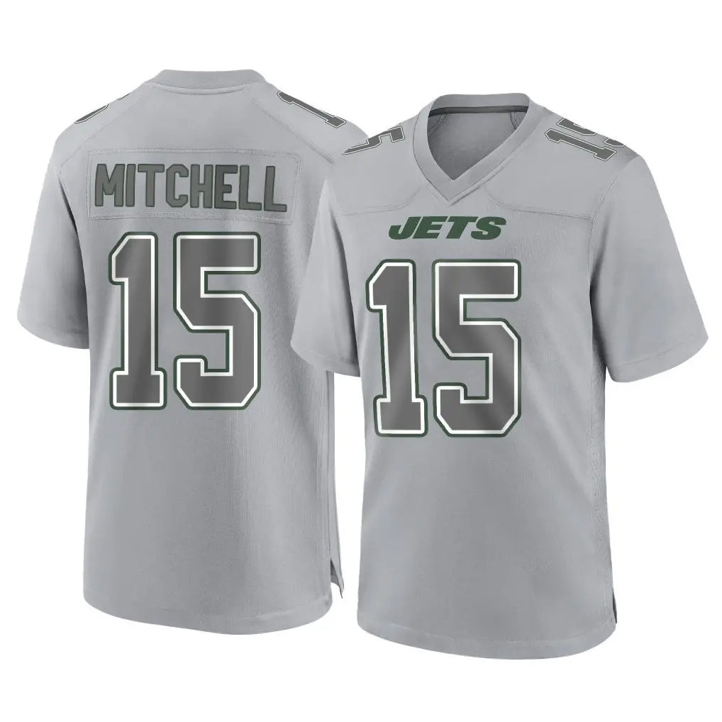 Davalo NY.Jets #15 Adonai Mitchell Player Gray Limited Atmosphere Fashion Home Game Stitched Jerseys