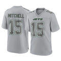 Davalo NY.Jets #15 Adonai Mitchell Player Gray Limited Atmosphere Fashion Home Game Stitched Jerseys
