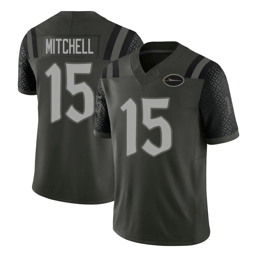 Davalo NY.Jets #15 Adonai Mitchell Player Green Limited 2025 Rivalries Collection Home Game Stitched Jerseys