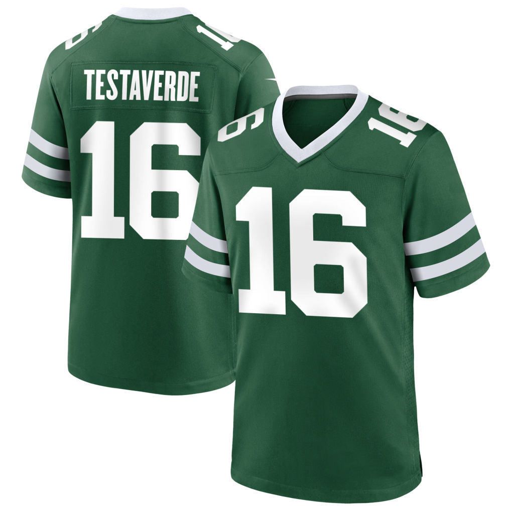 Davalo NY.Jets #16 Vinny Testaverde Player Green Home Game Stitched Jerseys