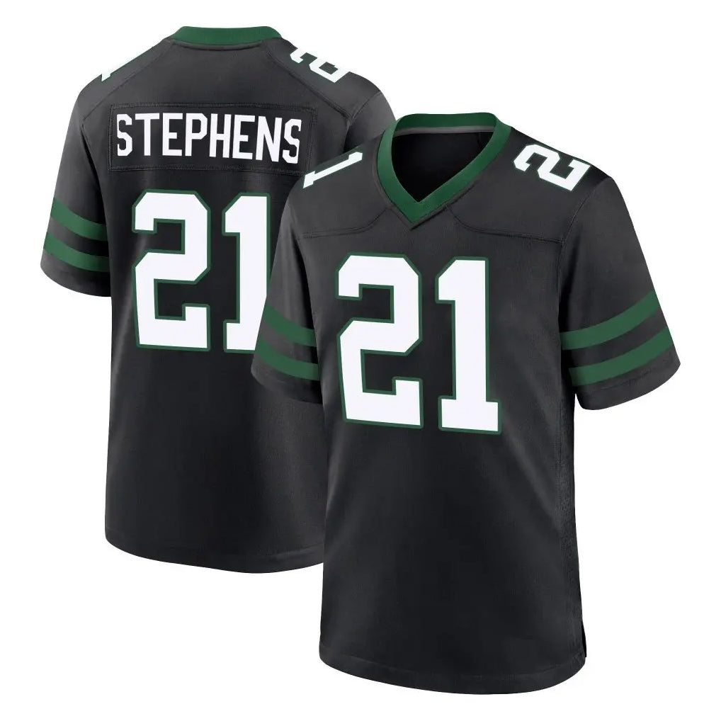 Davalo NY.Jets #21 Brandon Stephens Player Black Legacy Home Game Stitched Jerseys