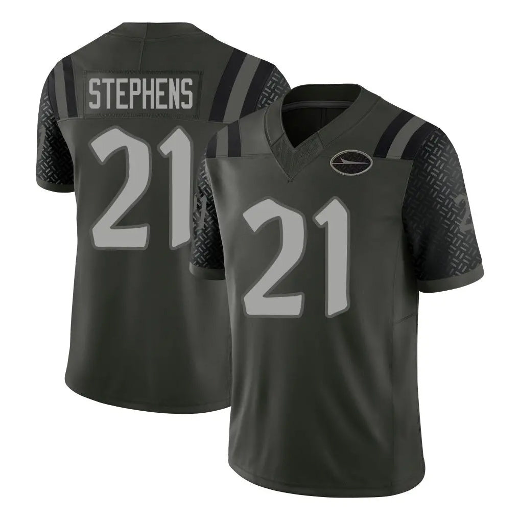 Davalo NY.Jets #21 Brandon Stephens Player Green Limited 2025 Rivalries Collection Home Game Stitched Jerseys