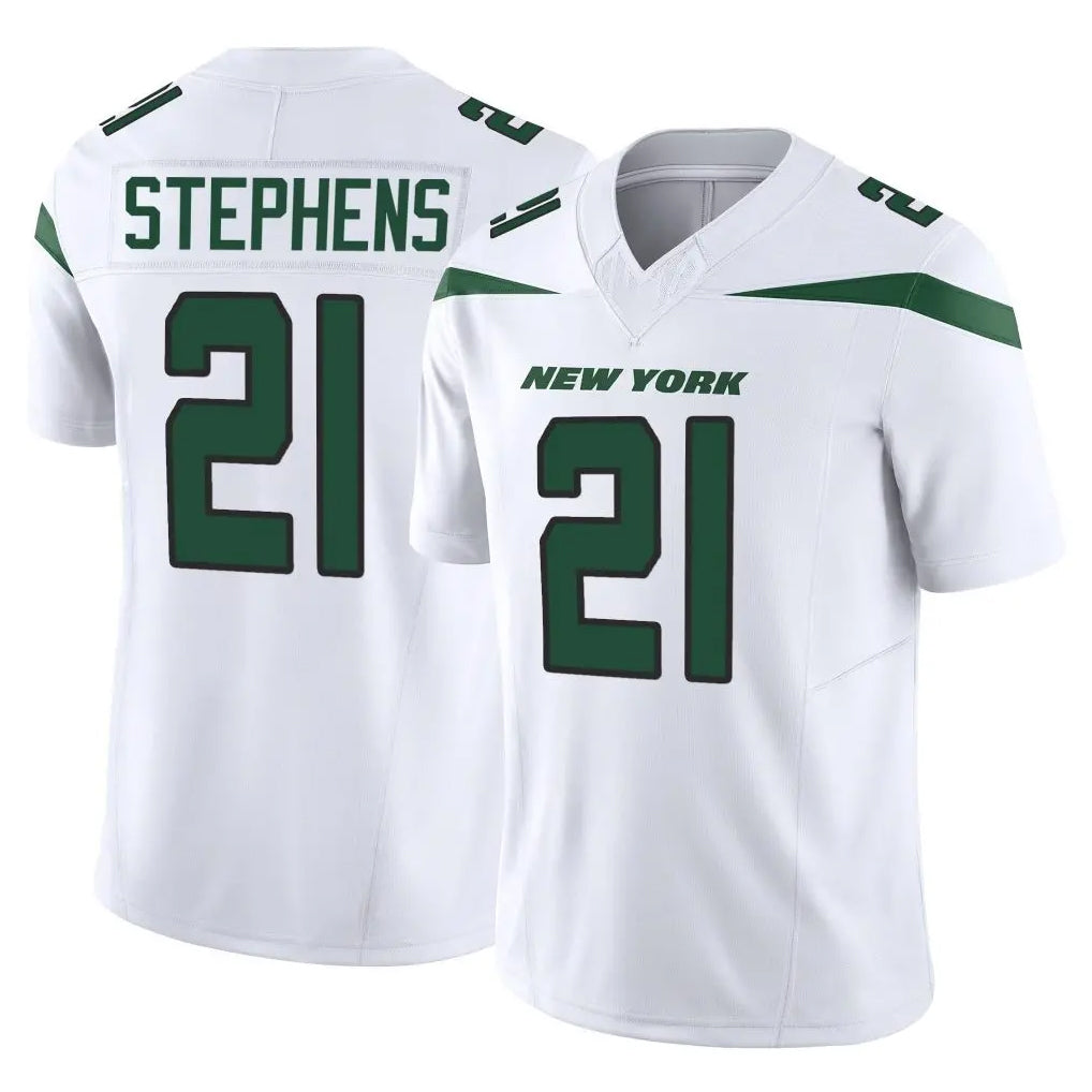 Davalo NY.Jets #21 Brandon Stephens Player White Limited Vapor F.U.S.E. Home Game Stitched Jerseys