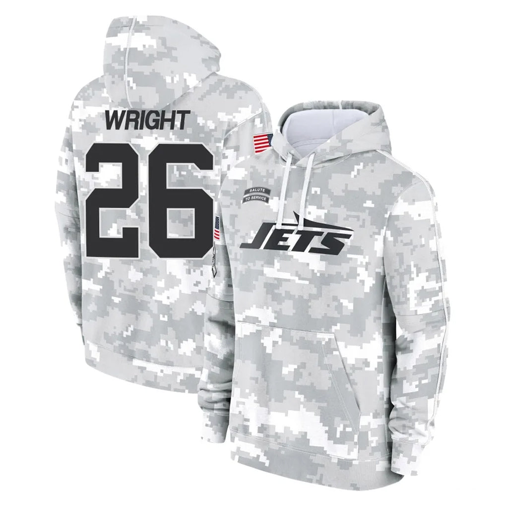 Davalo NY.Jets #26 Nahshon Wright Player Arctic Camo Salute to Service Pullover Hoodies Limited Game Stitched Jerseys