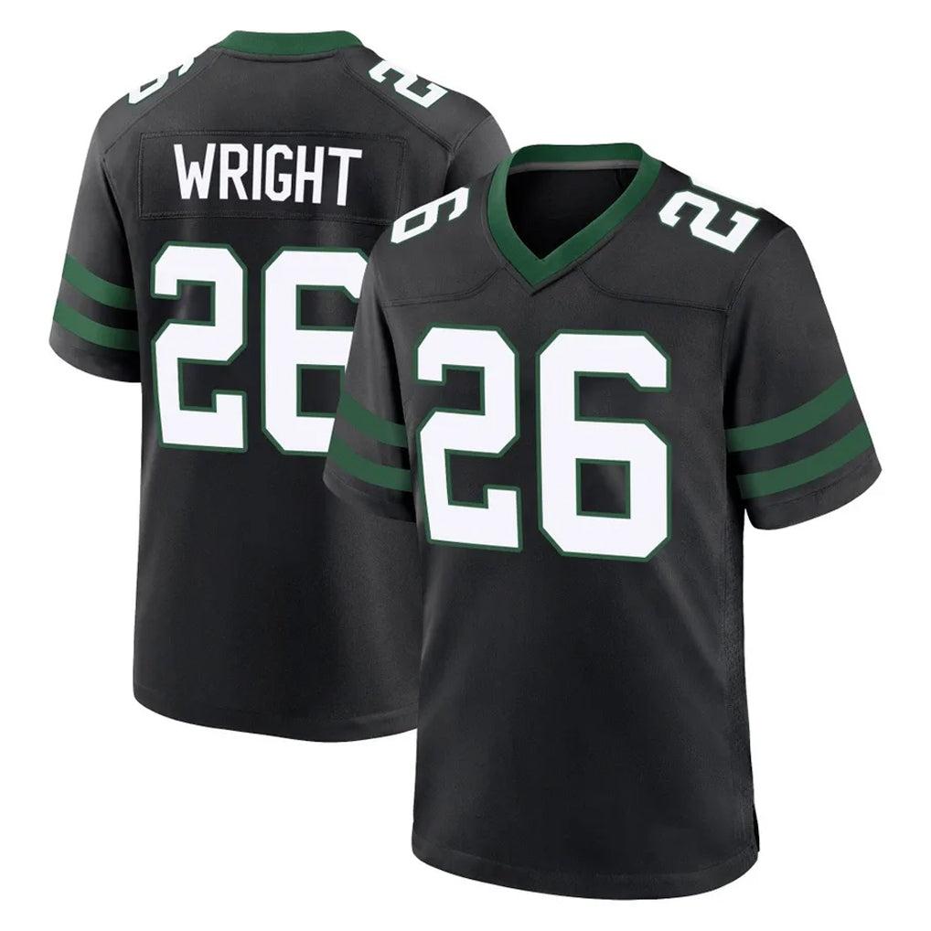 Davalo NY.Jets #26 Nahshon Wright Player Black Legacy Home Game Stitched Jerseys