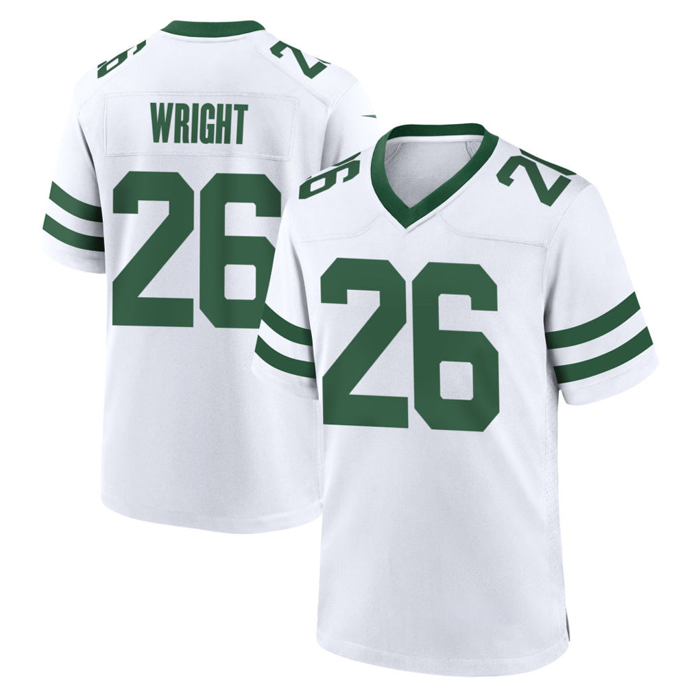 Davalo NY.Jets #26 Nahshon Wright Player White Legacy Home Game Stitched Jerseys
