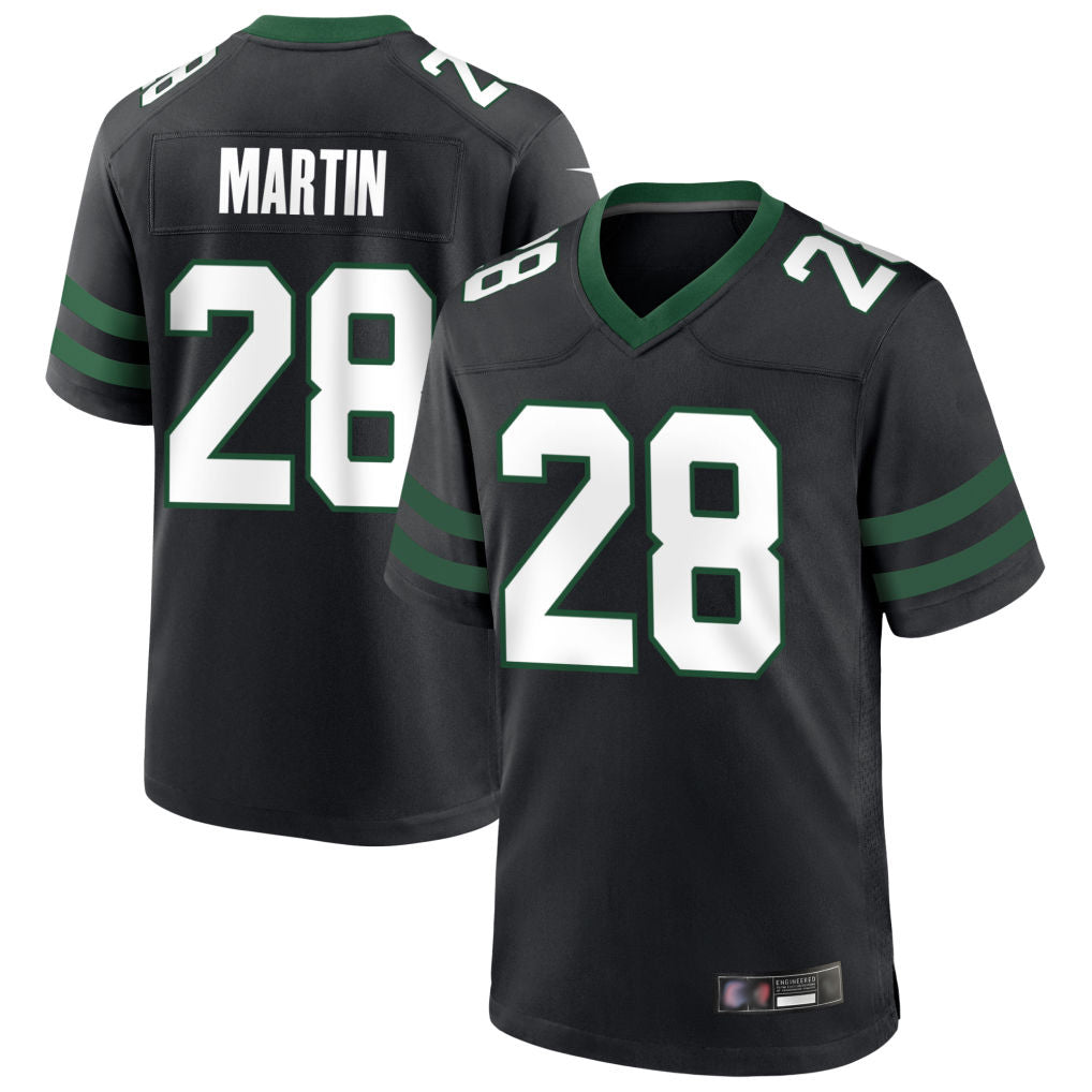 Davalo NY.Jets #28 Curtis Martin Player Black Home Game Stitched Jerseys