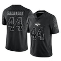 Davalo NY.Jets #44 Jamien Sherwood Player Stealth Black Limited Reflective Home Game Stitched Jerseys