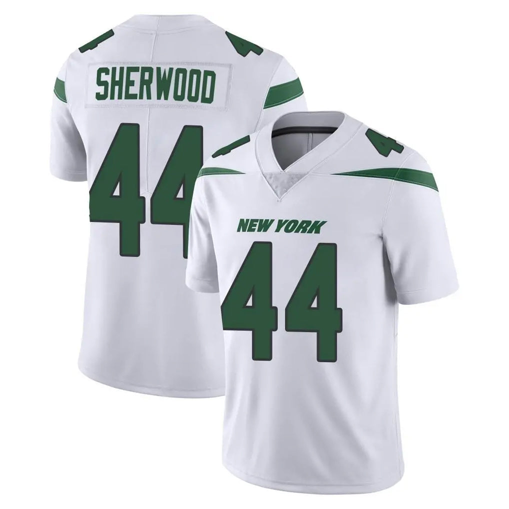 Davalo NY.Jets #44 Jamien Sherwood Player White Spotlight Limited Vapor Home Game Stitched Jerseys