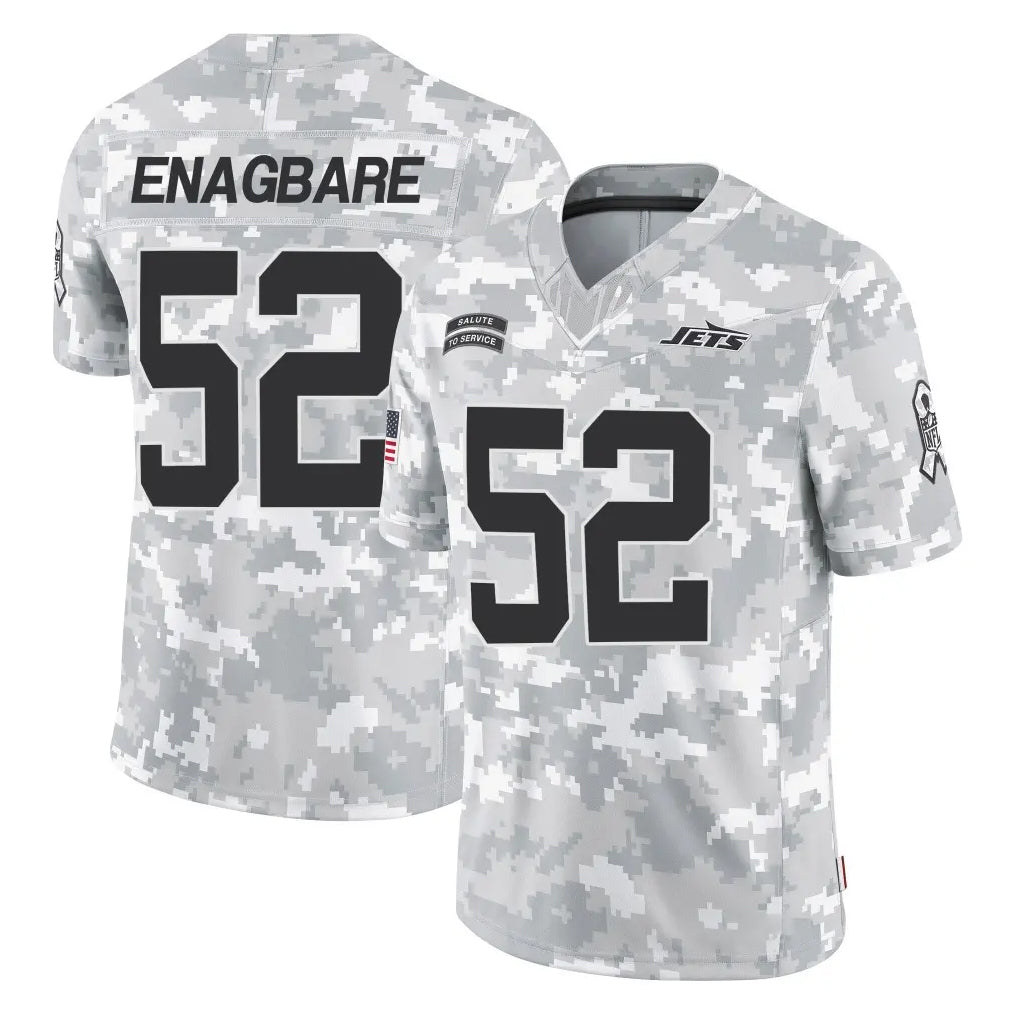 Davalo NY.Jets #52 Kingsley Enagbare Player Arctic Camo Salute to Service Limited Game Stitched Jerseys