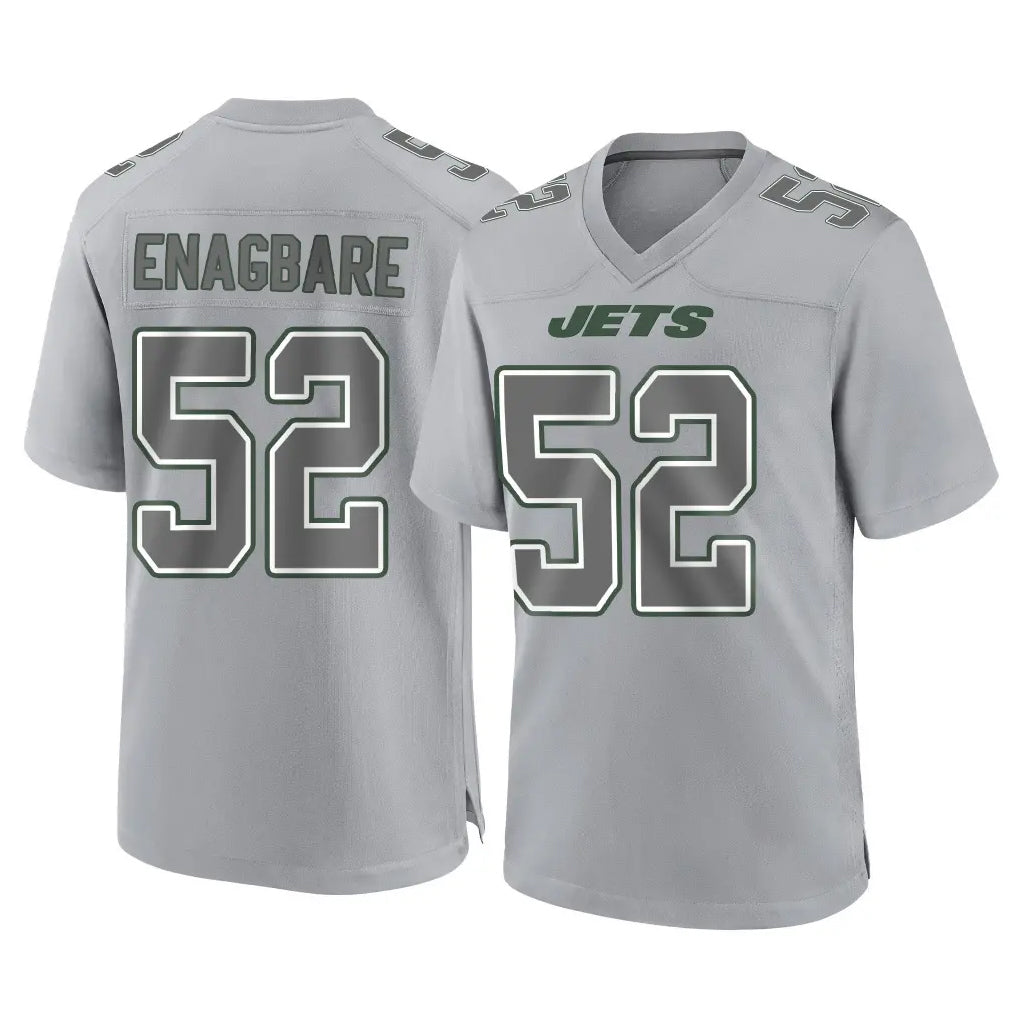Davalo NY.Jets #52 Kingsley Enagbare Player Gray Limited Atmosphere Fashion Home Game Stitched Jerseys
