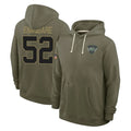 Davalo NY.Jets #52 Kingsley Enagbare Player Olive Salute to Service Pullover Hoodies Limited Stitched Jerseys