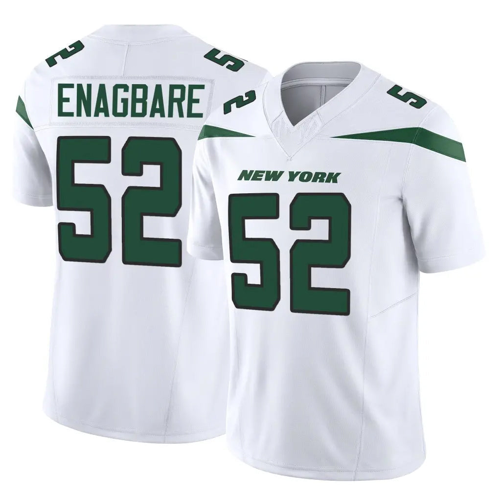 Davalo NY.Jets #52 Kingsley Enagbare Player White Limited Vapor F.U.S.E. Home Game Stitched Jerseys