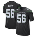 Davalo NY.Jets #56 Demario Davis Player Stealth Black Home Game Stitched Jerseys