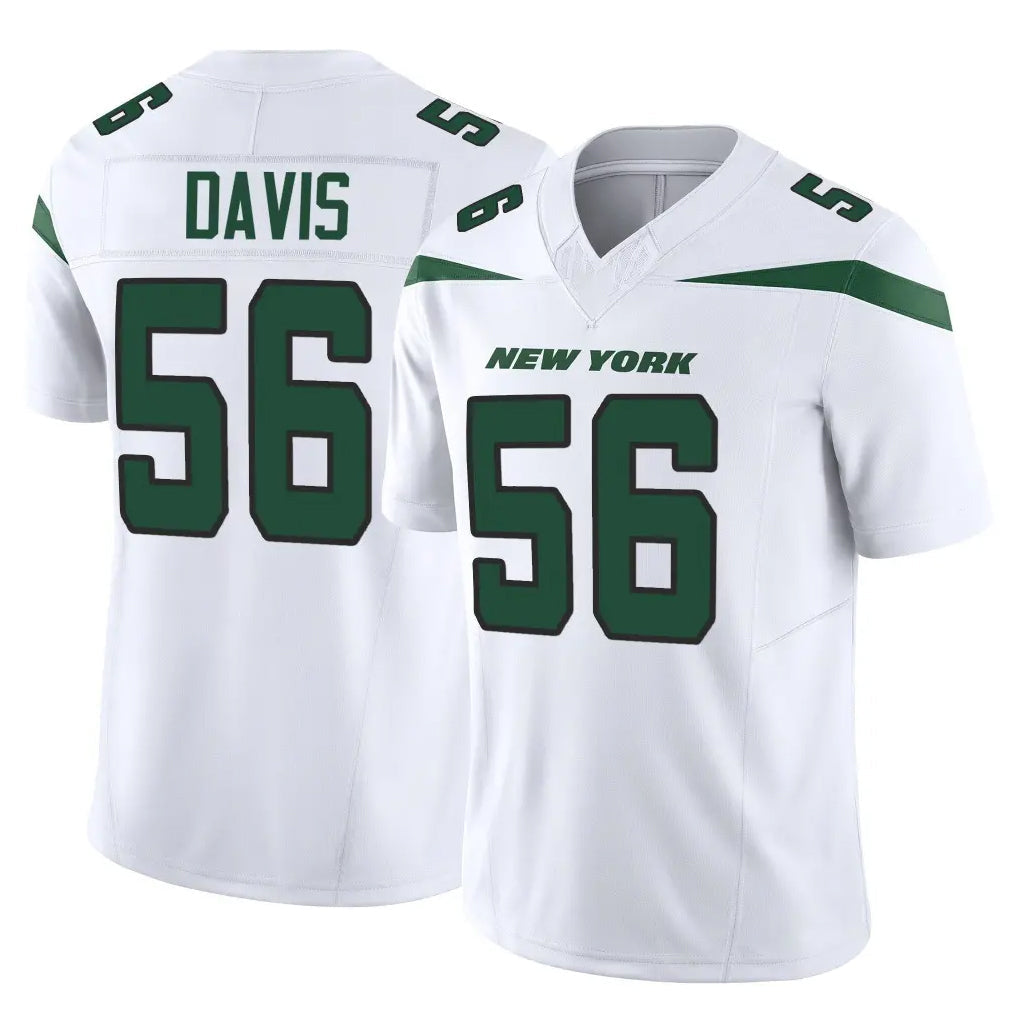 Davalo NY.Jets #56 Demario Davis Player White Limited Vapor F.U.S.E. Home Game Stitched Jerseys