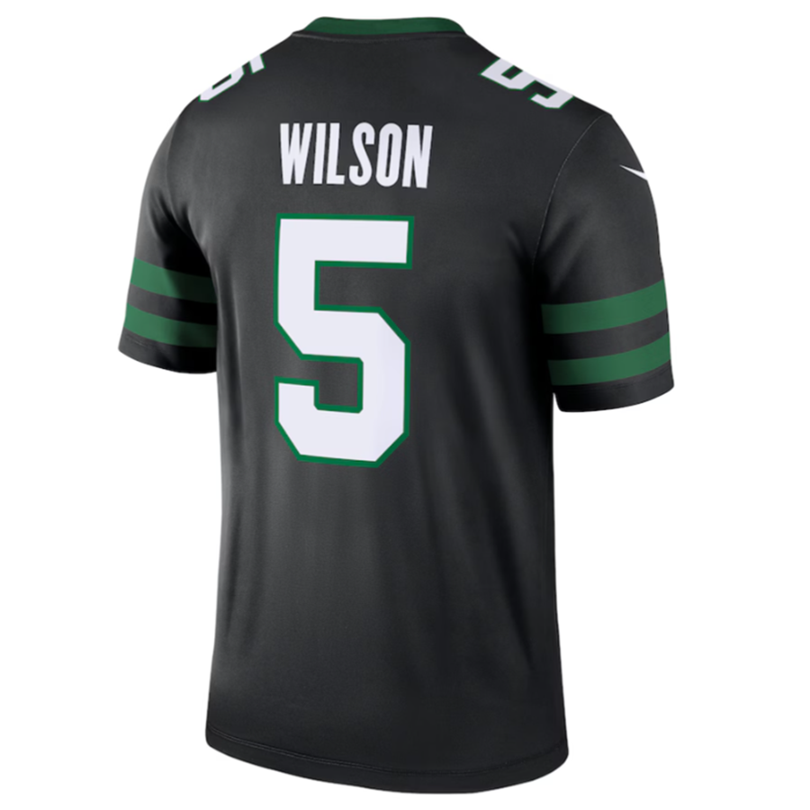 Davalo NY.Jets #5 Garrett Wilson Legacy Black Legend Jersey Stitched American Stitched Jerseys
