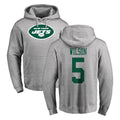 Davalo NY.Jets #5 Garrett Wilson Player Gray LOGO Pullover Hoodies Limited Game Stitched Jerseys