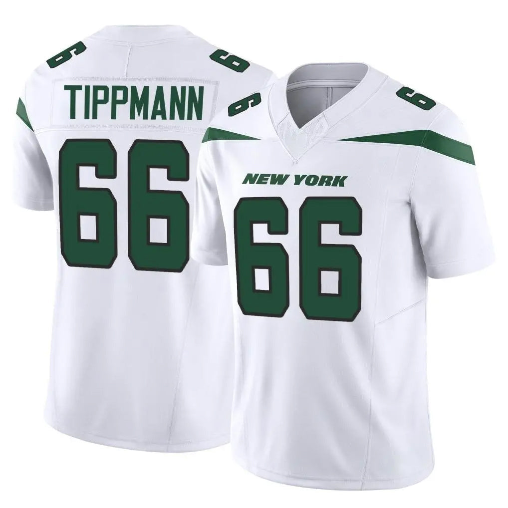 Davalo NY.Jets #66 Joe Tippmann Player White Limited Vapor F.U.S.E. Home Game Stitched Jerseys
