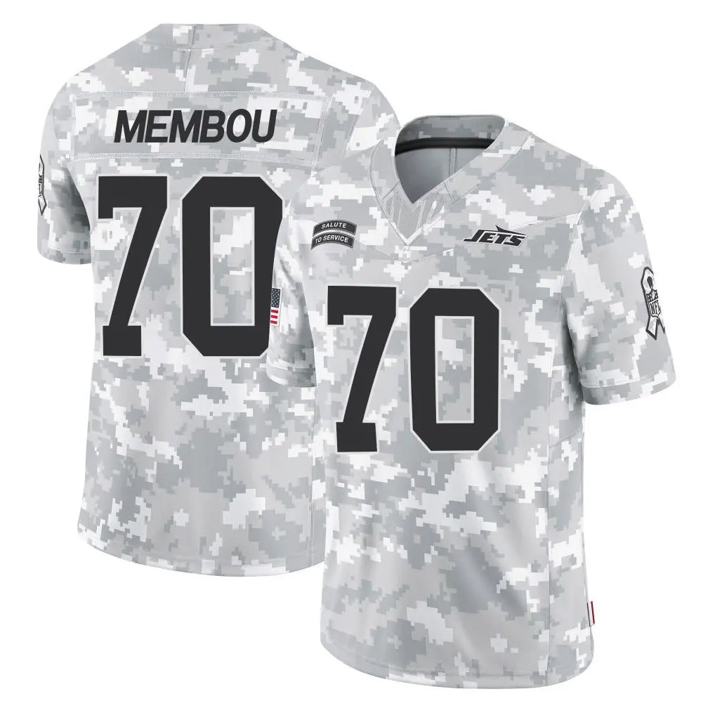 Davalo NY.Jets #70 Armand Membou Player Arctic Camo Salute to Service Limited Game Stitched Jerseys