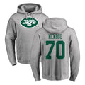 Davalo NY.Jets #70 Armand Membou Player Gray LOGO Pullover Hoodies Limited Game Stitched Jerseys